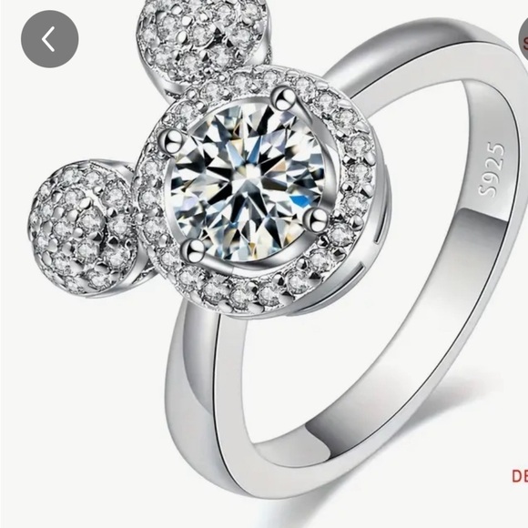 925 Silver Mouse Ring with Zirconia Stone - Picture 3 of 5